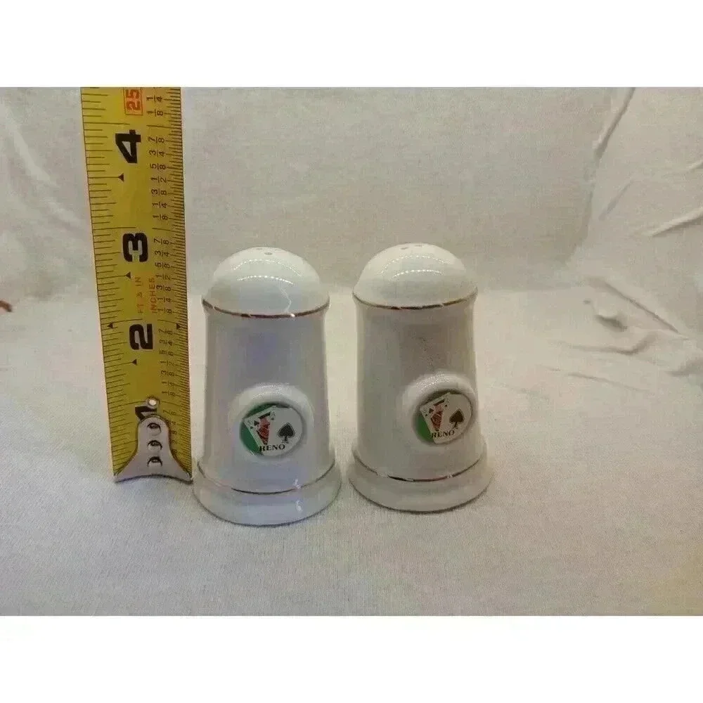 Salt & Pepper Shakers Reno, Nevada - Casino Theme Collectable Home Decor Vtg